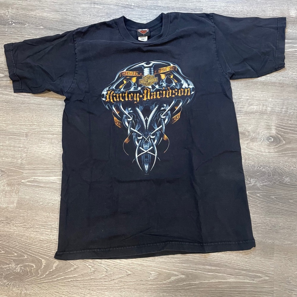 Harley-Davidson Mens T-Shirt Large Black 2006 Anaheim Fullerton California USA